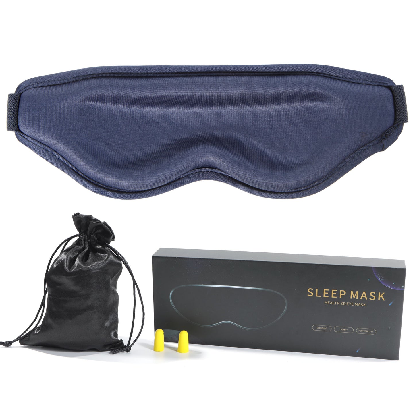 3D Sleep Mask for Women and Men, Zero Eye Pressure, 100% Light Blocking