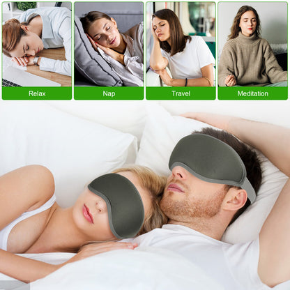 3D Sleep Mask for Women and Men, Zero Eye Pressure, 100% Light Blocking