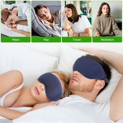 3D Sleep Mask for Women and Men, Zero Eye Pressure, 100% Light Blocking