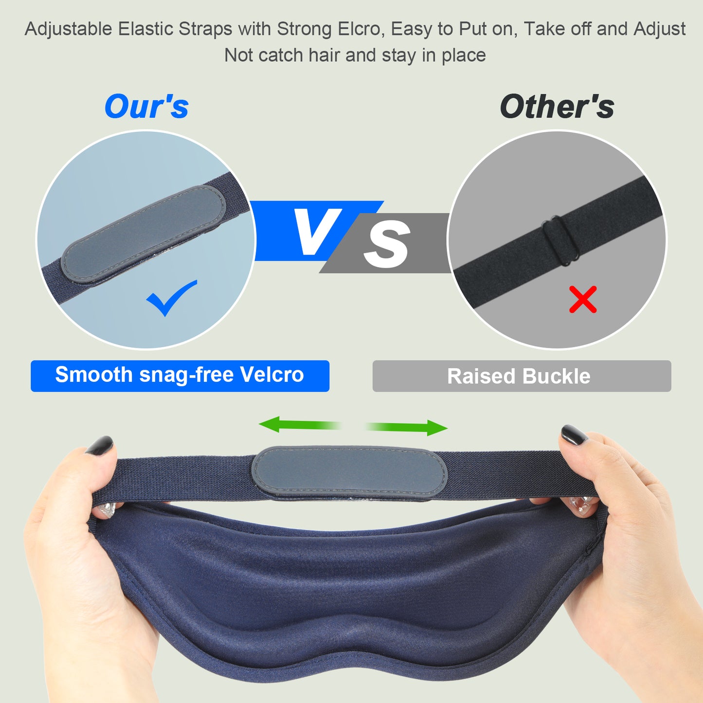 3D Sleep Mask for Women and Men, Zero Eye Pressure, 100% Light Blocking